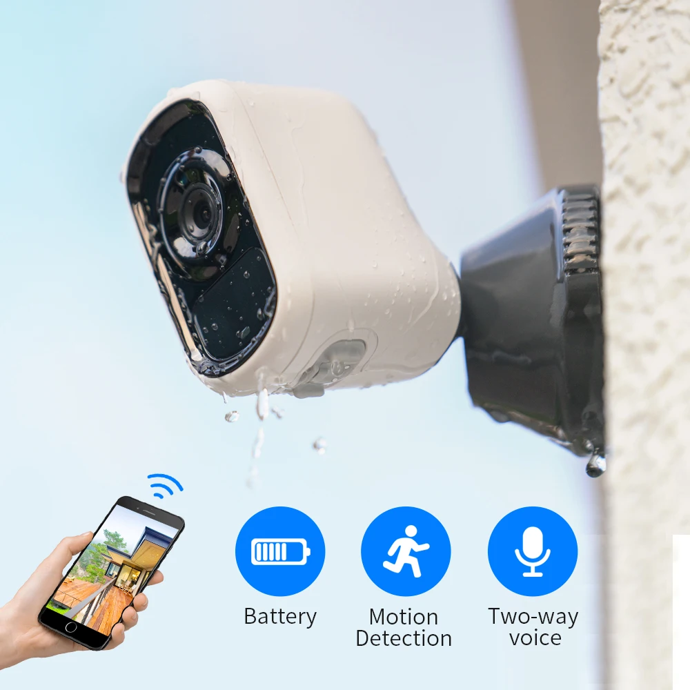SDETER 1080P беспроводная аккумуляторная IP камера Wifi наружная комнатная