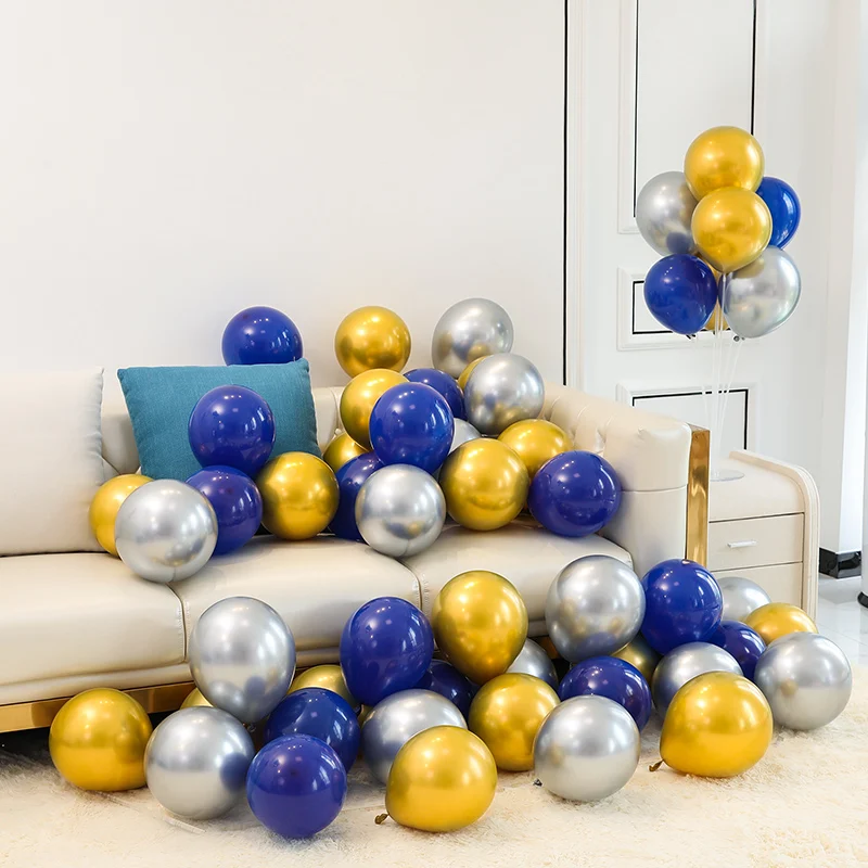 5 дюймов металлический шар с днем рождения поставки золотые серебряные шарики для свадебного украшения Globos 50 шт Гелиевый шар