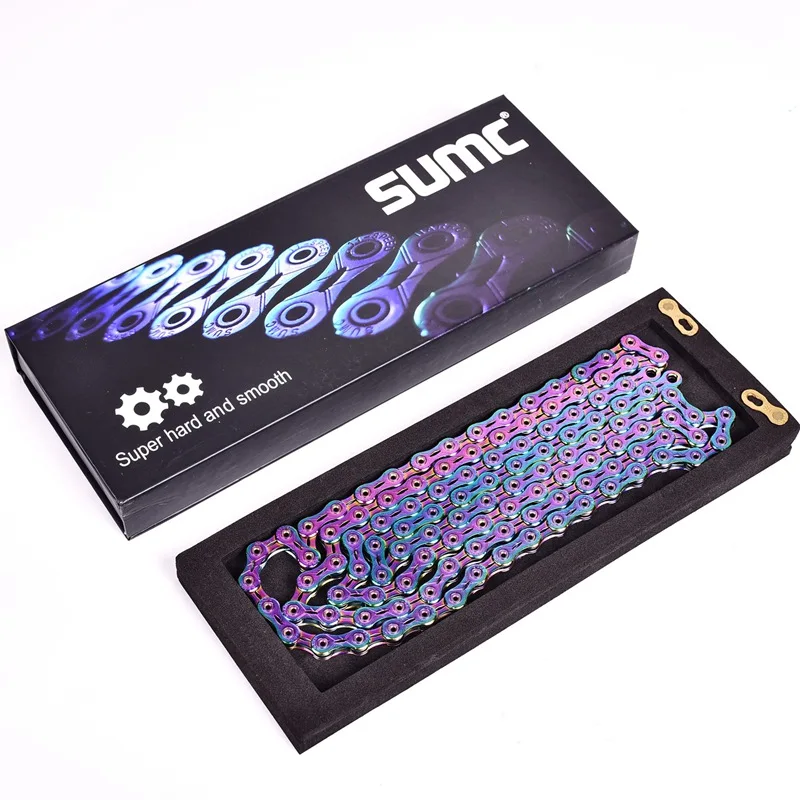 SX11SL Laser color Титановая велосипедная цепь SX11EL для M7000 M8000 11 скоростей MTB горная цепь для дорожного велосипеда Золотой Серебряный Лазерный цвет с цепным звеном - Цвет: SX11SL Laser color