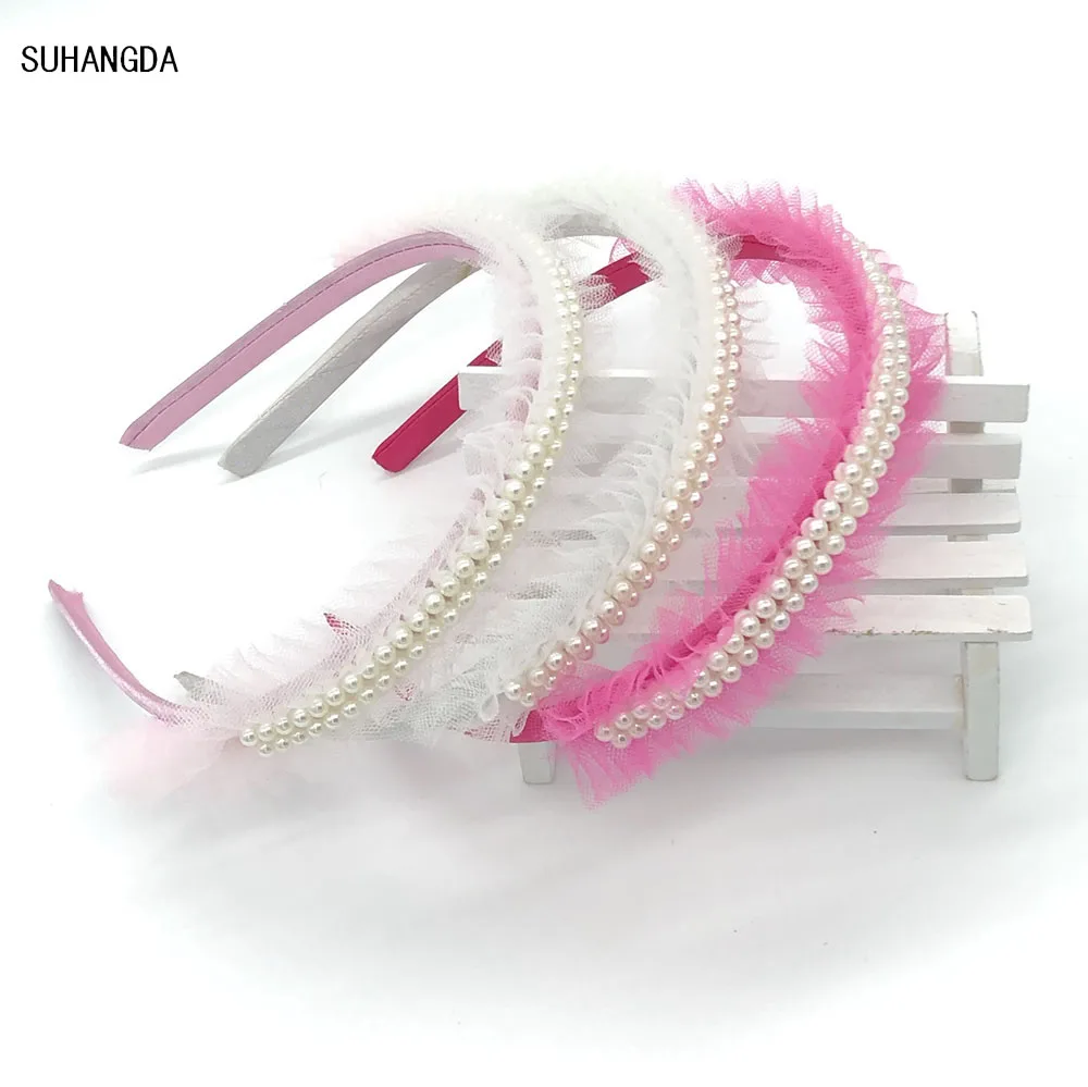 

Elegant Double row Full Pearl Hair Bands Headband Hair Accessories Ornaments Head Wear Hoop for Women Girls Children Birthday