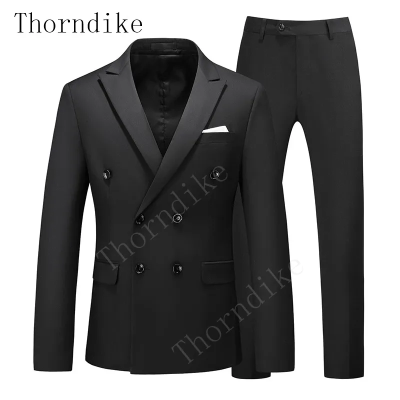 Мужской пиджак и брюки Thorndike черные белые желтые фиолетовые красные королевские