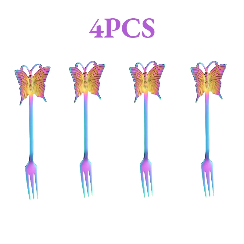 4pcs purple fork