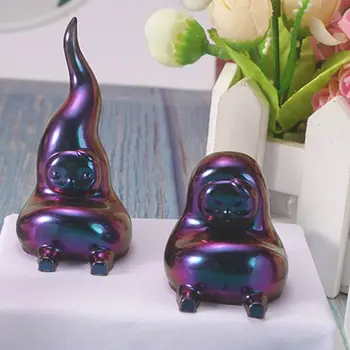 

High Mirror DIY Crystal Epoxy Mold Tip Round Hat Cute Doll Sitting Beans Silicone Molds Pendant Crafts Making