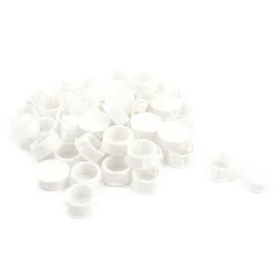 

50 Pcs SKT-20 20.1mm White Snap in Blank Domed Lock Hole Plug Cover Fastener