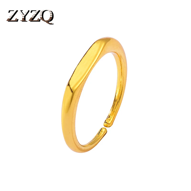 

ZYZQ Classic Wedding Rings Golden Silver Plated Anniversary Meaningful Gift For Women Wholesale Lots&Bulk Trendy Jewelry Rings