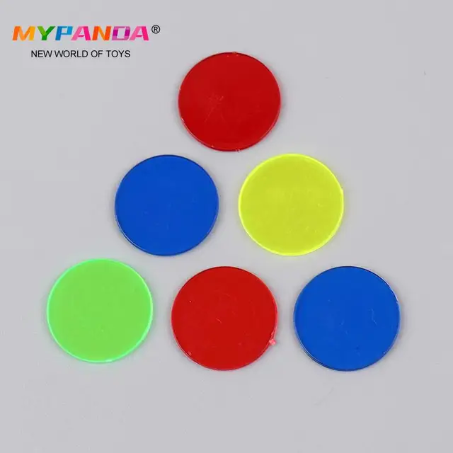 100pcs 15mm Montessori Learning Education Math Toys Learning Resources Color Plastic Coin Bingo Chip Kids Classroom Supplies 5