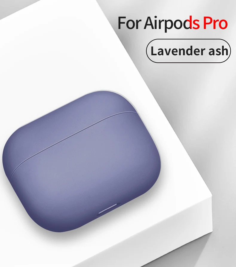 Силиконовый чехол для Airpods Pro, мягкий ударопрочный чехол из ТПУ для Apple AirPods Pro, чехол для наушников s, Ультратонкий защитный чехол Air Pods Pro - Цвет: Lavender