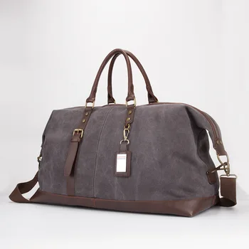 

Large Capacity Men's Portable Travel Bag European and American Waterproof Oil Wax Canvas Messenger Bag