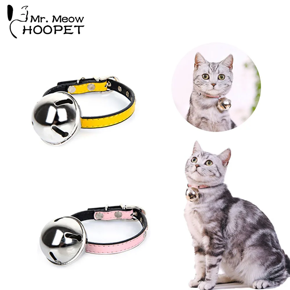 Hoopet Cute Cat Collar Lovely Dog Pet Glossy Collar With Bells Charm