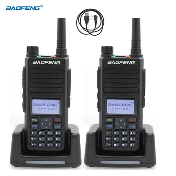 

2020 2PCS Baofeng DM-860 DM-1801 Digital Walkie Talkie DMR Tier1 Tier2 Tier II Dual time slot Digital Radio Two-Way Radio
