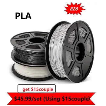 

Sunlu pla filament 1.75mm for 3d printer wholasale filament pla 1kg lot 3 bobine white grey black filament with free shipping