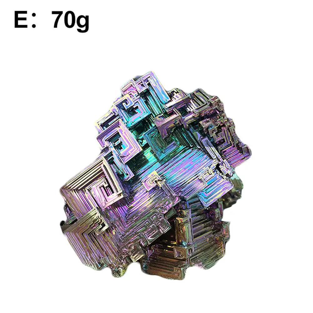 1 шт. Радужный Титан висмут образец минеральный драгоценный камень кристаллический кварц Декор садовые украшения