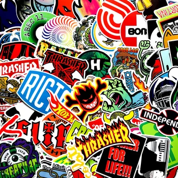 

100 Car Styling JDM Skateboard Fashion brand Logo Stickers for Car Snowboard Motorcycle Bike Sticker Bomb Accessories