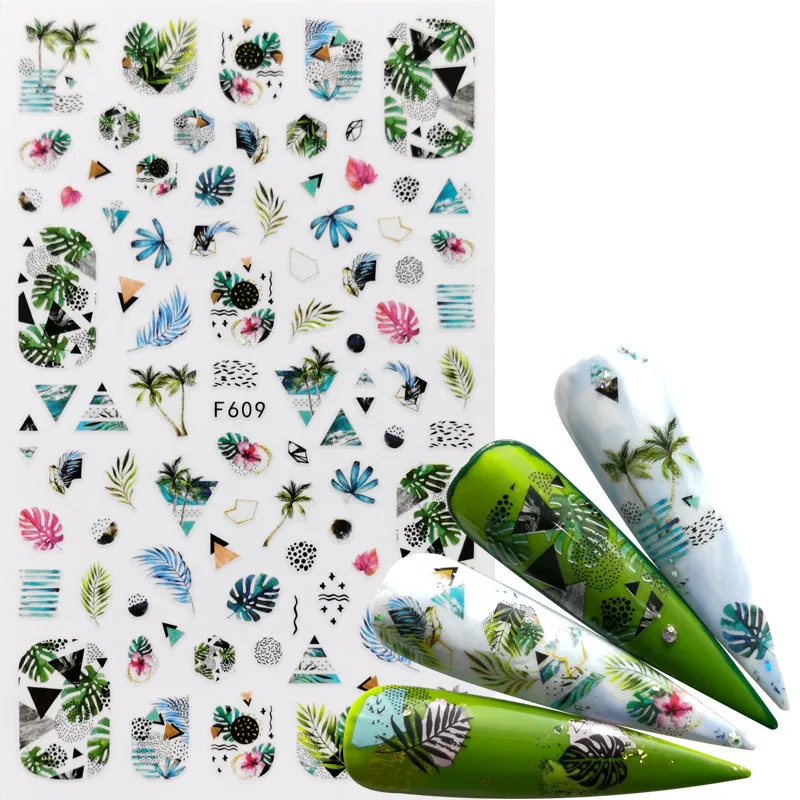 

Nail Stickers Set Mixed Strawberry ice cream Butterfly Peacock Sticker Nail Art Water Transfer Decals Tattoos Sliders Manicure