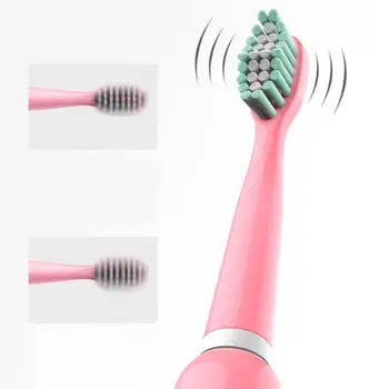 

USB Rechargeable Electric Toothbrush Full Body Waterproof 5 Modes High Frequency Vibration with 4 Heads Travel Portable 19QE
