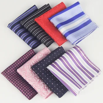 

Sitonjwly Mens Suits Handkrecheif Pocket Towel Polyester Women Pocket Square Towel For Business Gentlemen Hankies Custom LOGO