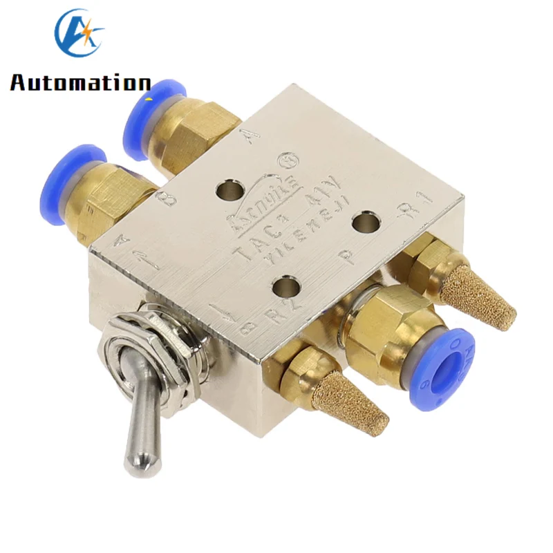 Válvula de Escape Auto-bloqueio Alavanca Válvula Mecânica Interruptor Pneumático Acessórios Silenciador Posições 5way Tac241v