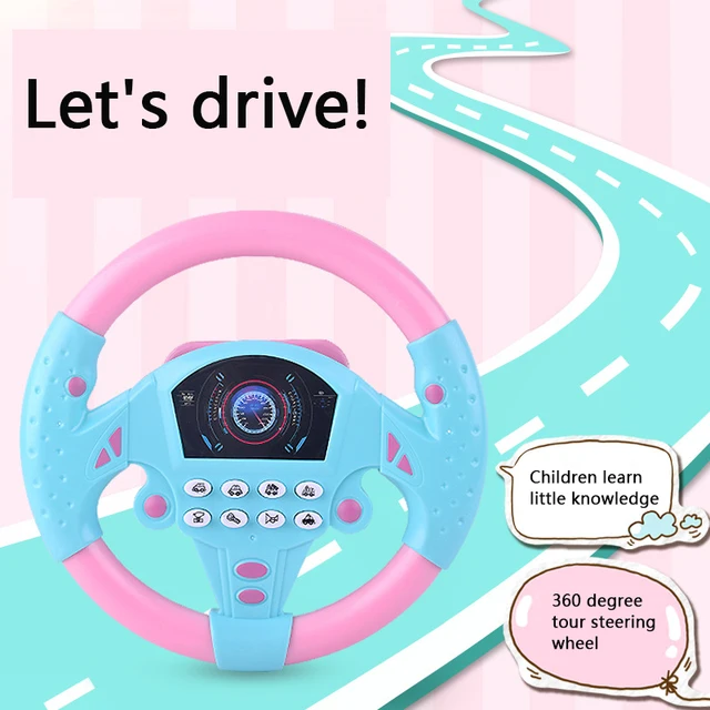 Simulation Steering Wheel Toys Eletric Children Copilot Musical Developing Educational Toys Driving Car Baby Steering Toys Gifts 1