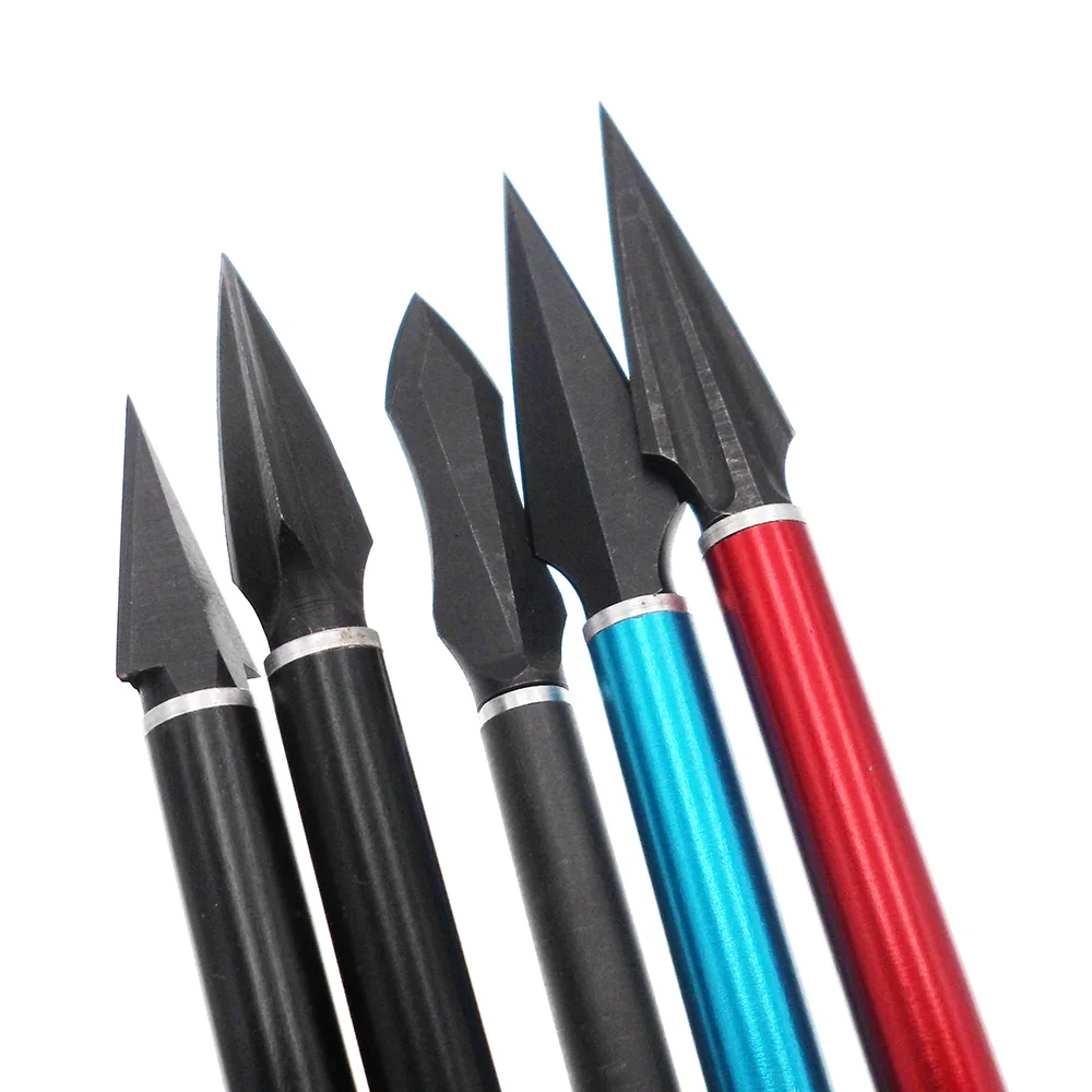 6 шт. черные ивы Broadheads стрельба из лука углеродный стальной наконечник стрелы наконечники для изогнутого блочного Лука арбалета