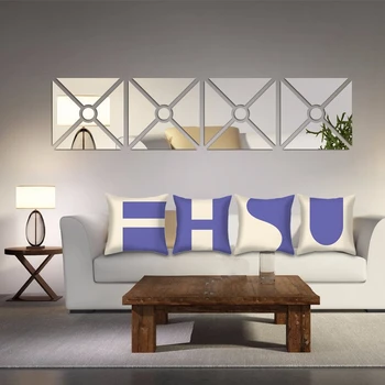 

4 Pack 45X45cm Nordic Abstract Printing English Letter "F H S U" Pillow Case Printed Pillow Case Bedroom Office