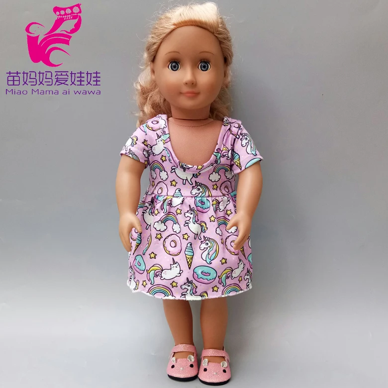 Гавайский стиль, модное Кукольное платье для 43 см, Одежда для куклы, 18 дюймов, американская кукольная куртка, подарок на год
