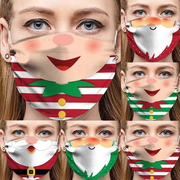 

Adult/Children Christmas Washable Breathable Mouth Unisex Outdoor Sunscreen Breathable Windproof Reusable Large Stock Send Fast