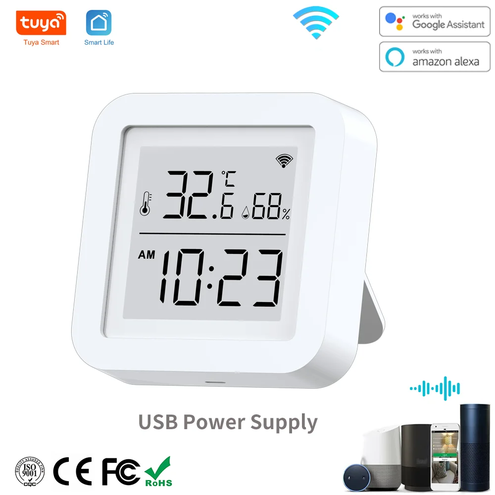 Tuya Wifi Temperature & Humidity Sensor For Smart Home Var Smartlife