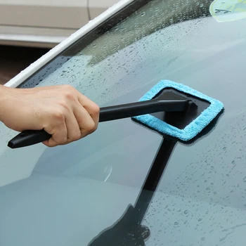 

Auto Window Cleaner Windshield Windscreen Microfiber Car Wash Brush Dust Long Handle Car Cleaning Tool Car Care Glass Towel