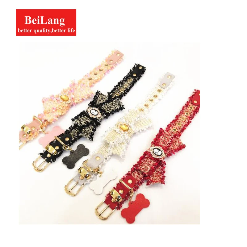 BeiLang изысканные ошейники для домашних животных лук собака ошеники товары для животных