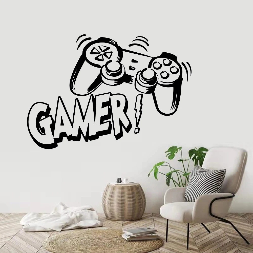 Sticker mural graffiti gamer Sticker personnalisé chambre garçons