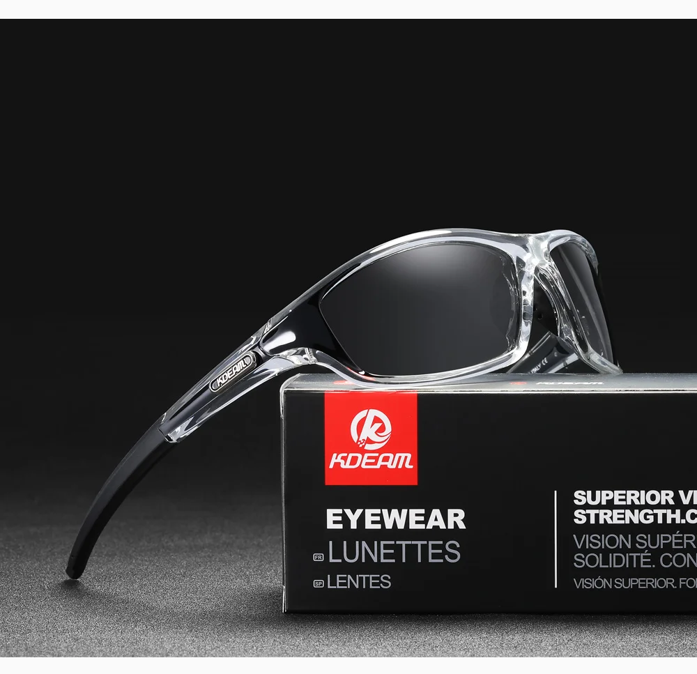 KDEAM Verbesserte TR90 männer Sonnenbrille Polarisierte Sport Angeln Die Einzigartige Flexible Sonnenbrille Männer Outdoor Lebensstile Brille – Detail 14