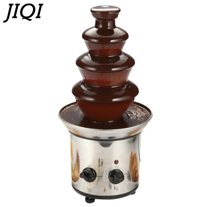 HIMOSKWA Electric Chocolate Fountain Machine Fondue Waterfall Maker Fuente De Chocolate Melt Heating Machine For Wedding Party