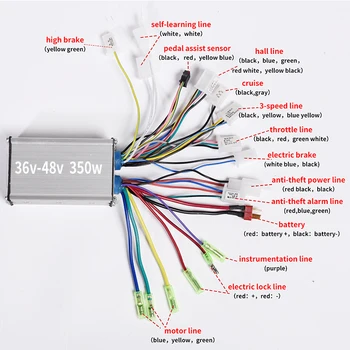 Accessori Bici Elettrica Brushless Dc Motor Controller 36 V/48 V 350W per La Bicicletta Elettrica E-Bike scooter di Alta Qualità Zemake