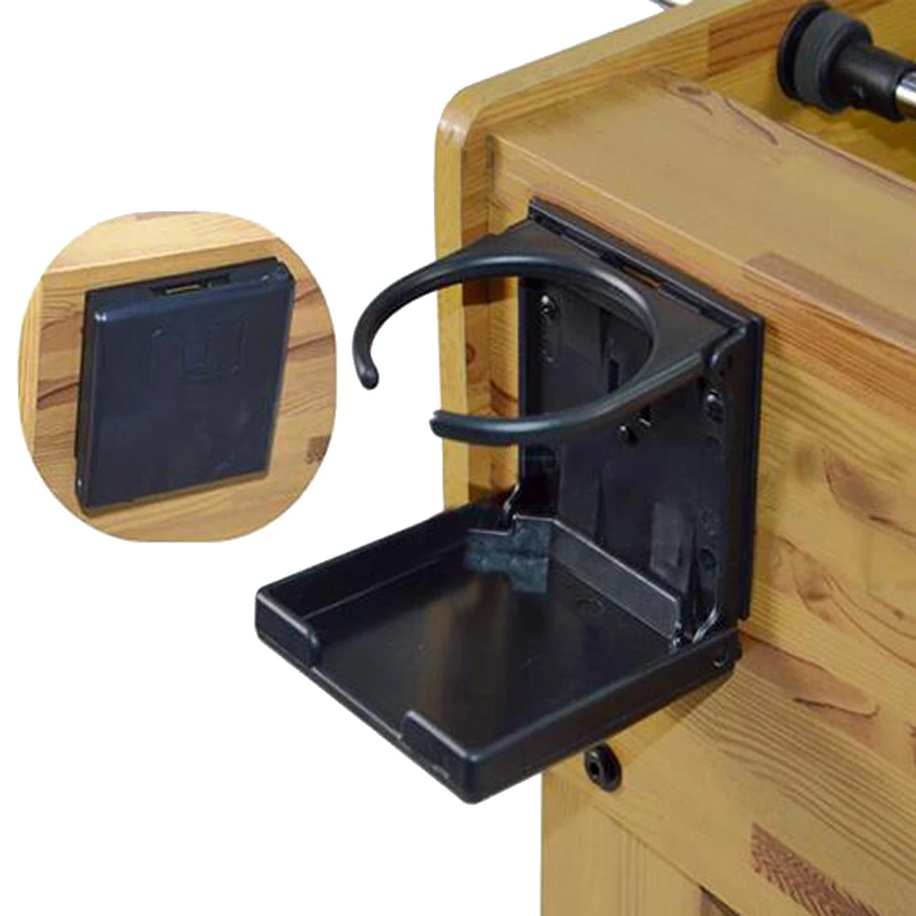 2 Pieces Black  Drink Holder For Soccer Table Foosball Table