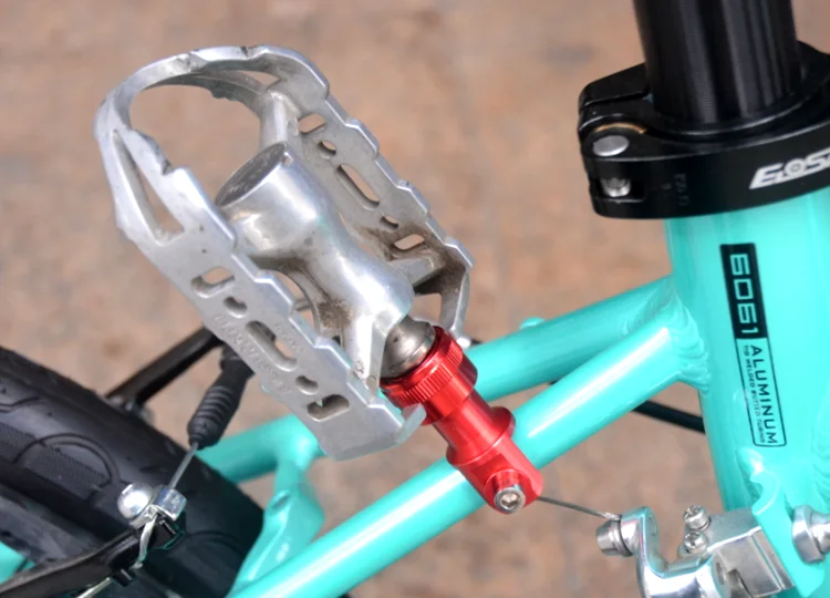 Brompton mks 퀵 릴리스 페달 홀더 버클 페달 휴대용 프레임 장착 고정 어댑터 퀵 릴리스베이스