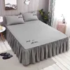 WOSTAR Nordic solid bed sheet cover bedspread summer soft comfort bedding set luxury home textiles single double queen king size 3