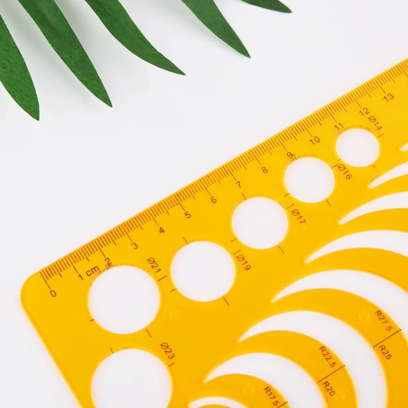 K Resin Template Ruler Stencil Measuring Tool For Drawing Many Size Round Circle LX9A