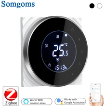 ZigBee – Thermostat intelligent, contrôleur de température, Hub requis, chauffage de l'eau/électrique au sol, chaudière à eau/gaz, avec Alexa Google Home