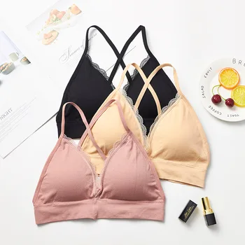 

Fashion New Sexy Bras for Women Triangle Bralette Wireless Deep V Bra Brassiere Backless Push Up Lingerie Sexy Underwear