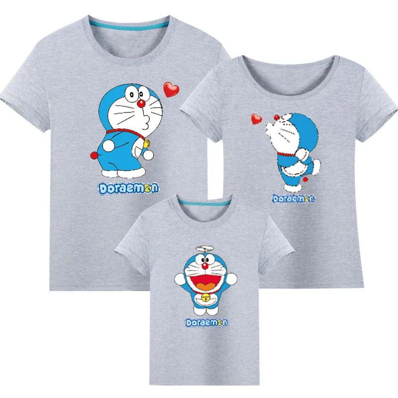 Семейная одежда Doraemon для отца мамы дочери сына футболка наряд папы ребенка