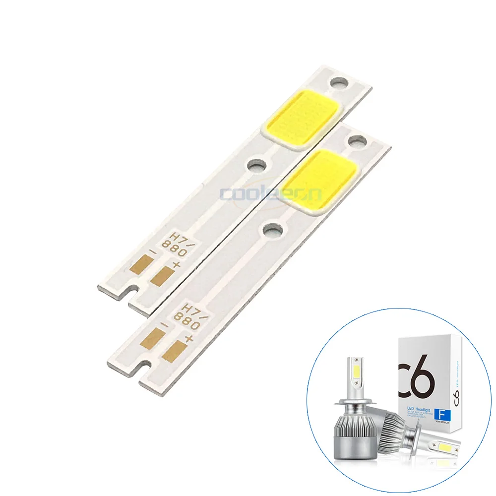 2 шт./лот H1 H3 H4 H7 COB LED для C6 автомобильных фар чип H11 880 9005 9006 9012 сменный источник