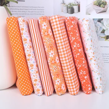 

7pcs/ set 50*50 cm tissu Cotton Fabric Printed Cloth Sewing Quilting Fabrics for DIY masque antivirus tissus lavable tissu coton