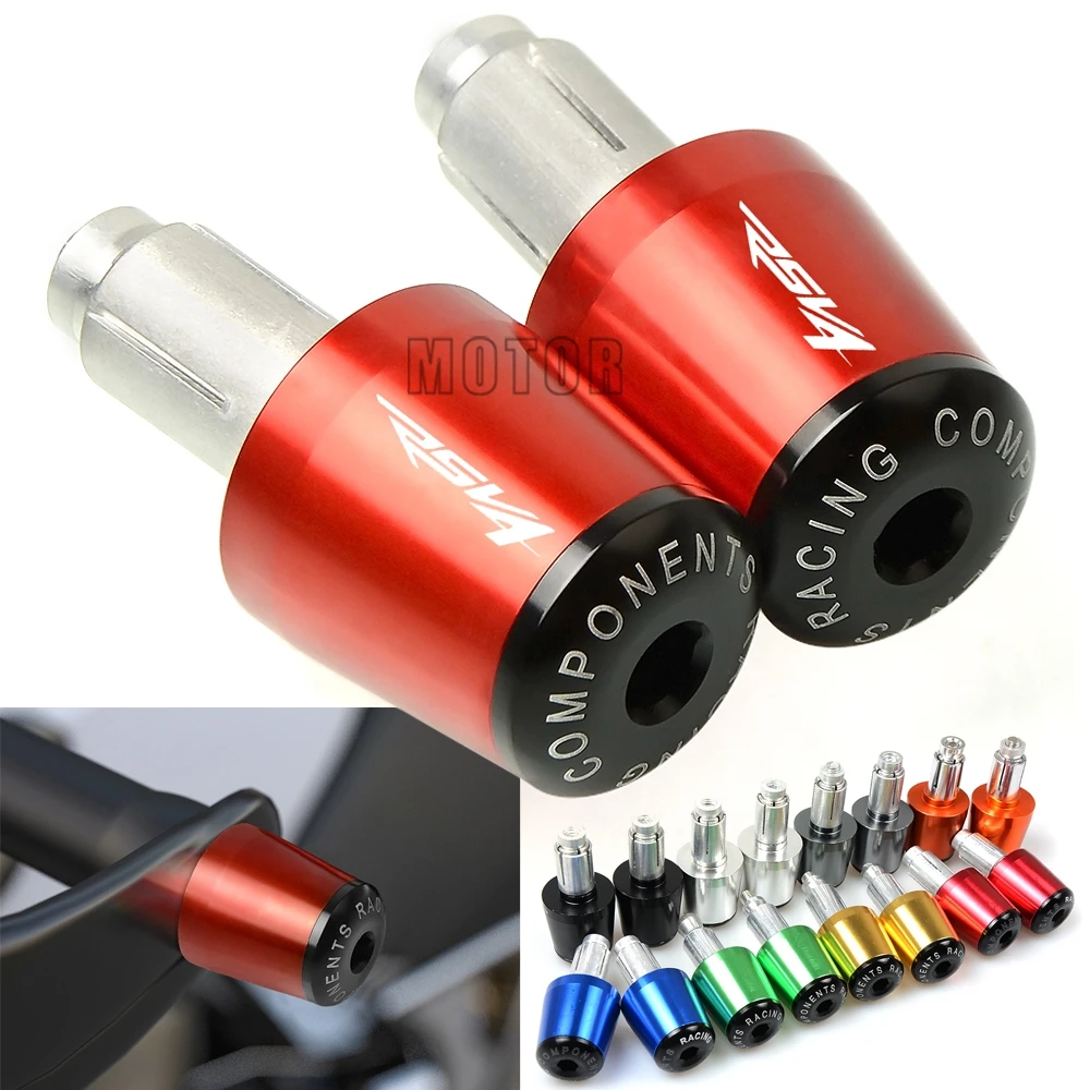 For Aprilia RSV4/FACTORY/RSV4R/RSV4RR 2009-2018 RSV 4 R RR Motorcycle 7/8&quot22mm Handlebar Grips Cap Ends Handle Bar Plugs Cover |