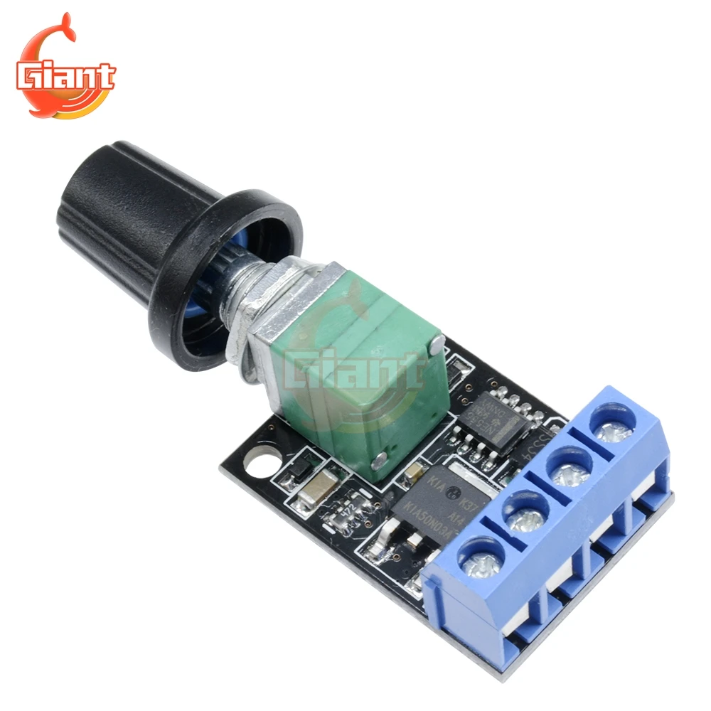 DC Motor Speed Control PWM Potentiometer Governor Speed Regulation Board LED Dimming 10A 5V 9V 12V