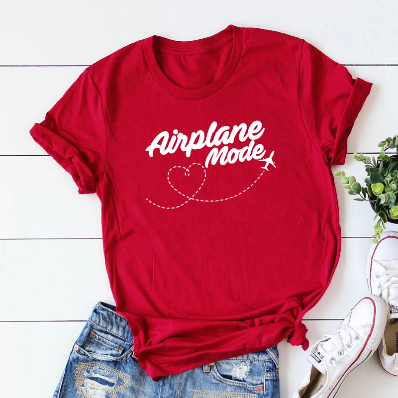 Стильная женская футболка с изображением самолета, для путешествий и отдыха, Повседневная летняя забавная футболка с графикой Tumblr
