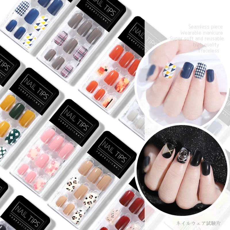 

Gradient Fashion Popular Nail Wear Detachable Fake Nails Ultra-thin No Trace Nail Patch Beauty Salon Nail Art Tools False Nails
