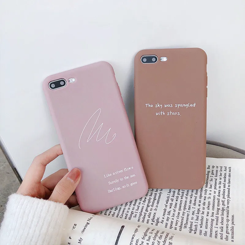 Мягкие чехлы для телефона из ТПУ с изображением розовой девушки для iPhone XS MAX XR 11 Pro X 7 8 6 6s Plus, ультратонкие Силиконовые чехлы с простым буквенным принтом
