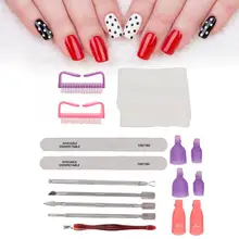 Набор для наращивания ногтей жидкость для снятия лака набор инструментов для удаления лака хлопковая вилка мертвой кожи маникюрная пилочка для ногтей инструмент