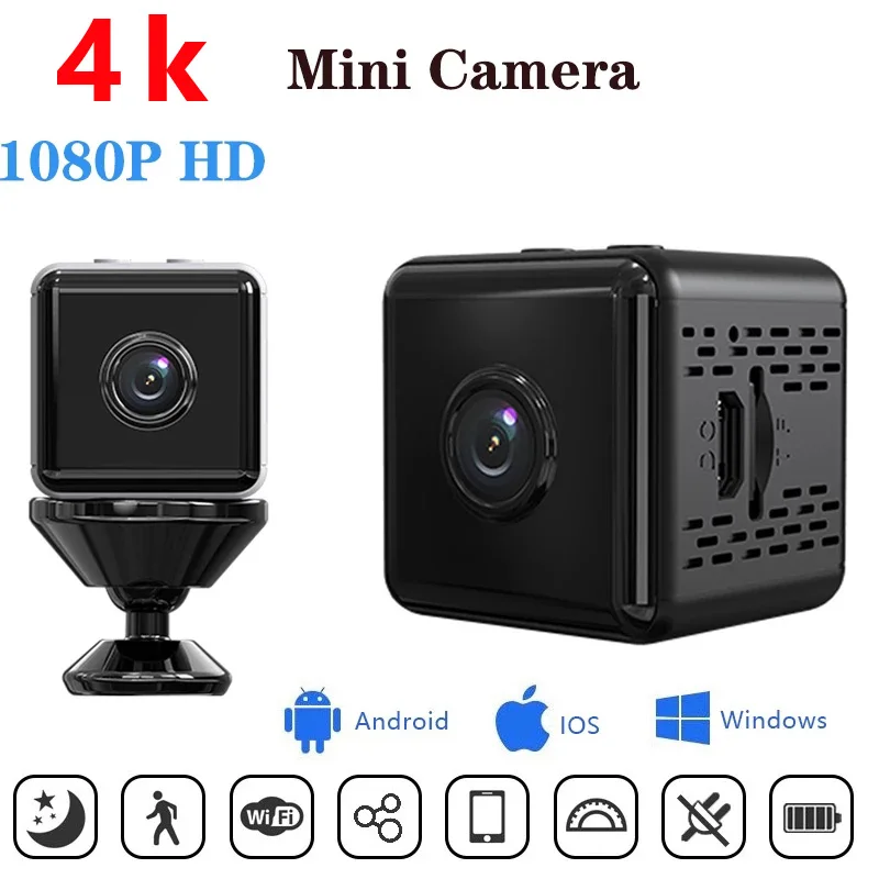 Новая мини-камера 4K IP Wi-Fi датчик движения инфракрасное ночное видение 1080P