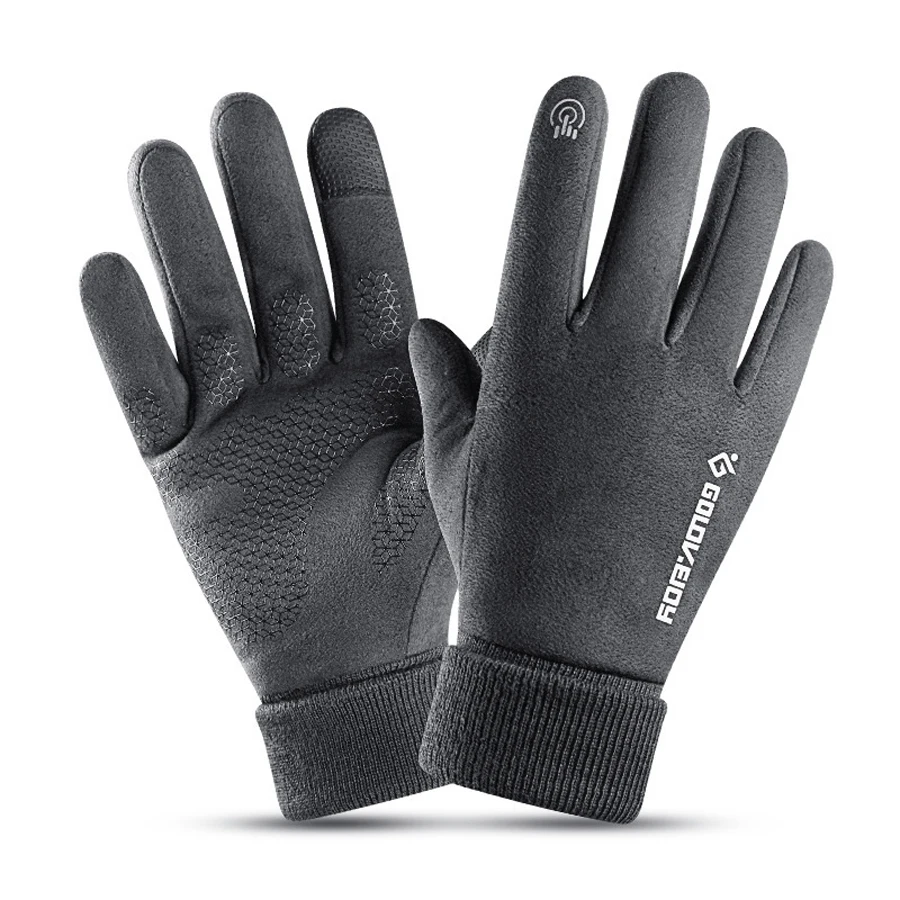 NEWBOLER Touch Screen Bike Bicycle Gloves Winter Thermal Warm Windproof Full Finger MTB Cycling Gloves Sport Glove For Mem Women